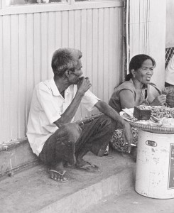 In Olongapo City, we had skewered mystery meat grilled on hibachis by street vendors. It’s all good.